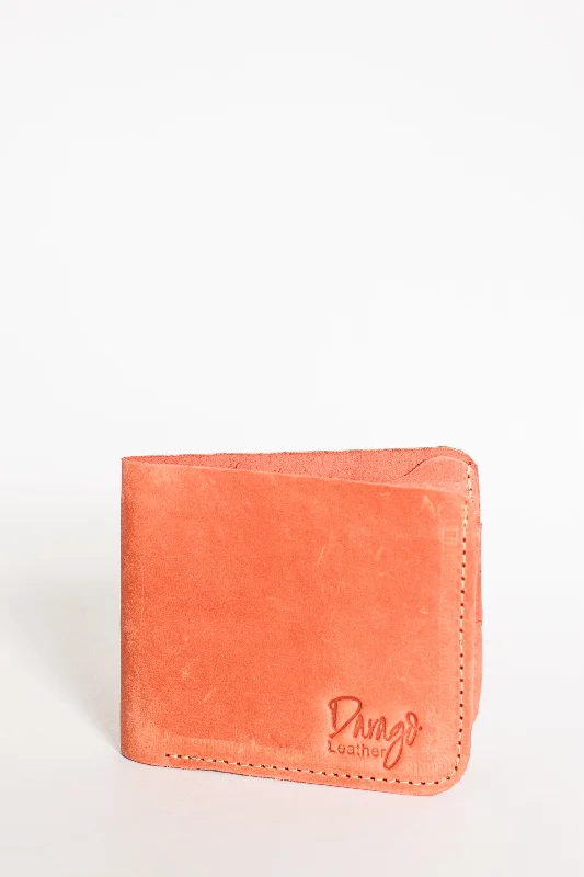 Mens Bifold Leather Wallet, Rosé