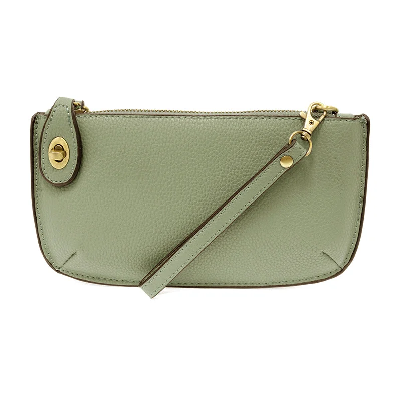 Mini Crossbody Wristlet Clutch in Sage