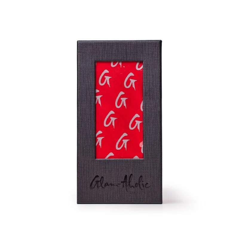 MONOGRAM SILK SCARF RED-LARGE