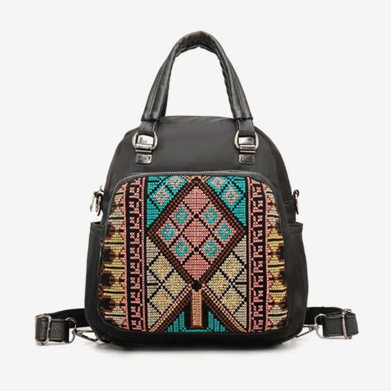 Multi-Carry Folk-Custom Bohemian Backpack