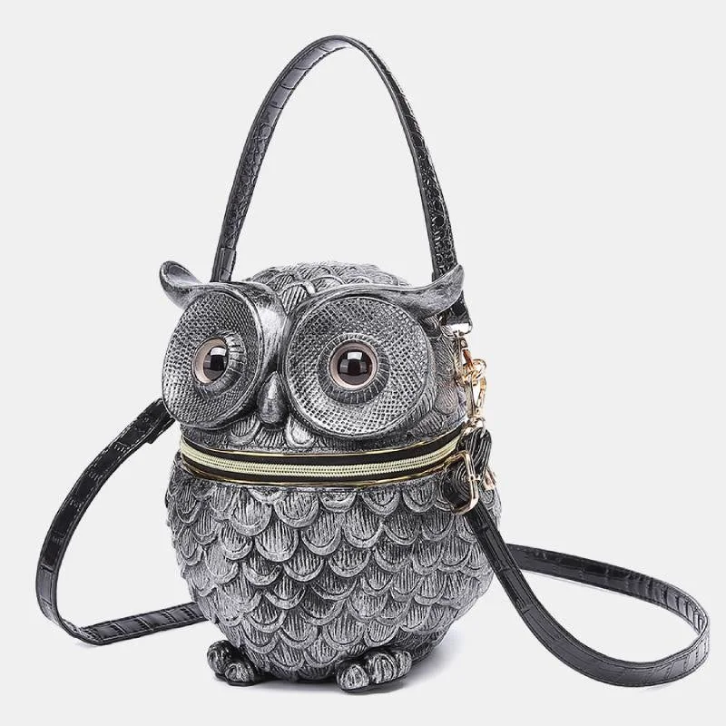 Novelty Owl Shaped Crossbody Bag Purse Unique Party Handbag