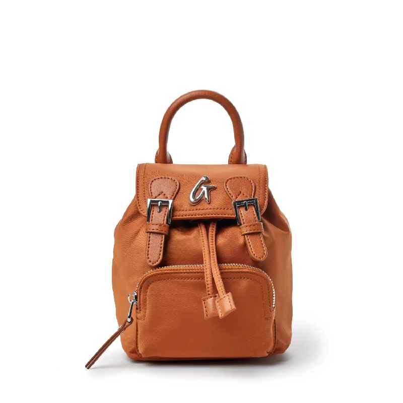 NYLON MINI BACKPACK BROWN