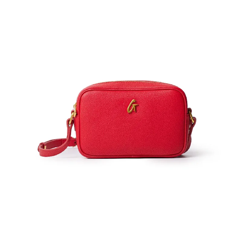 PEBBLE CAMERA BAG RED