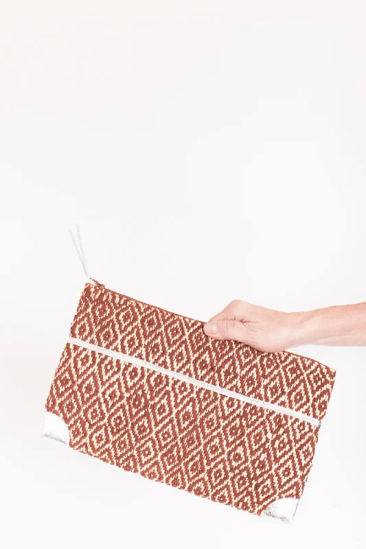 Woven Clutch, Caramel