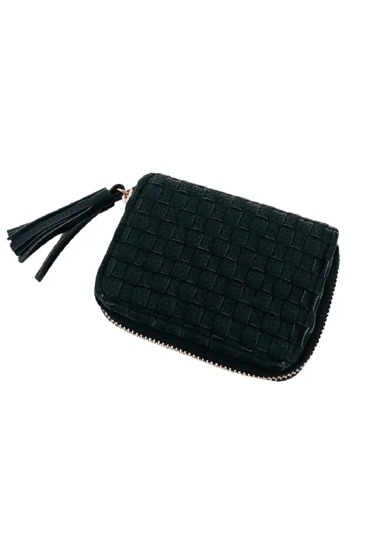 Wynona Woven Wallet | Black